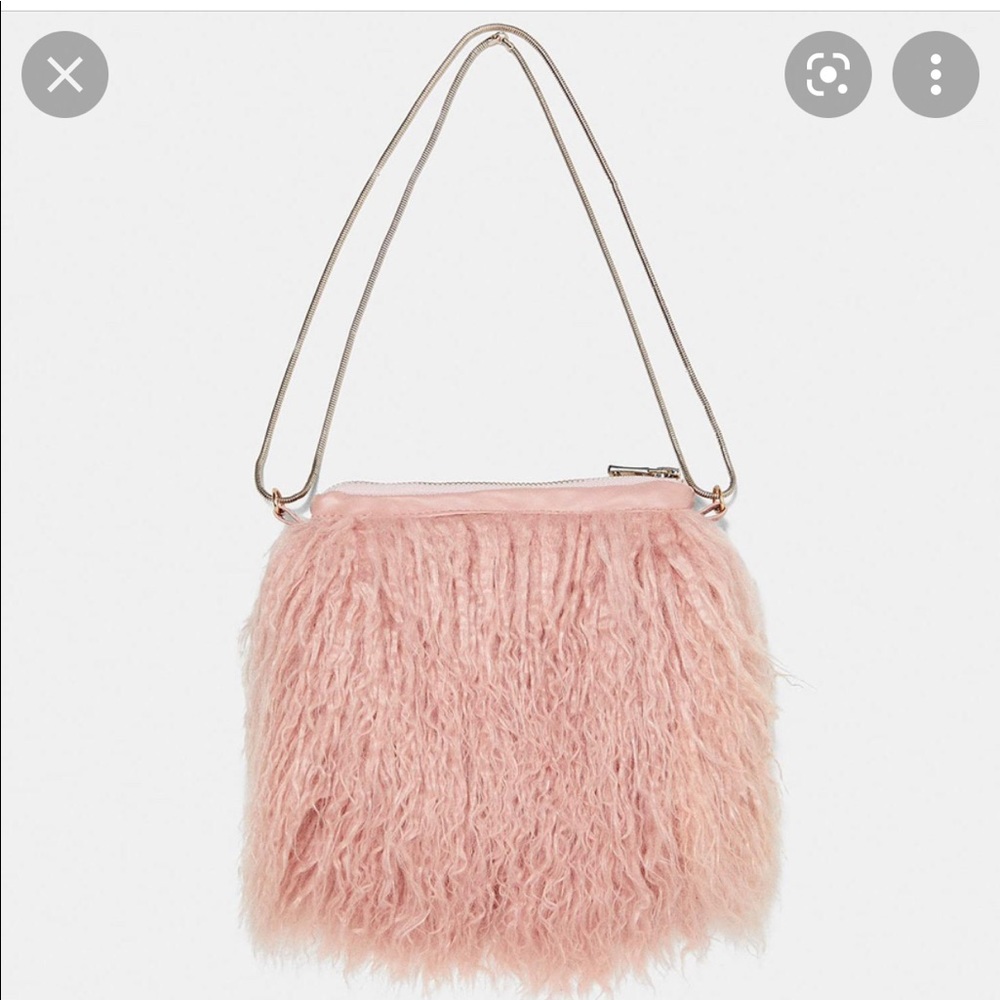 Zara light pink fuzzy purse - Picture 13 of 13